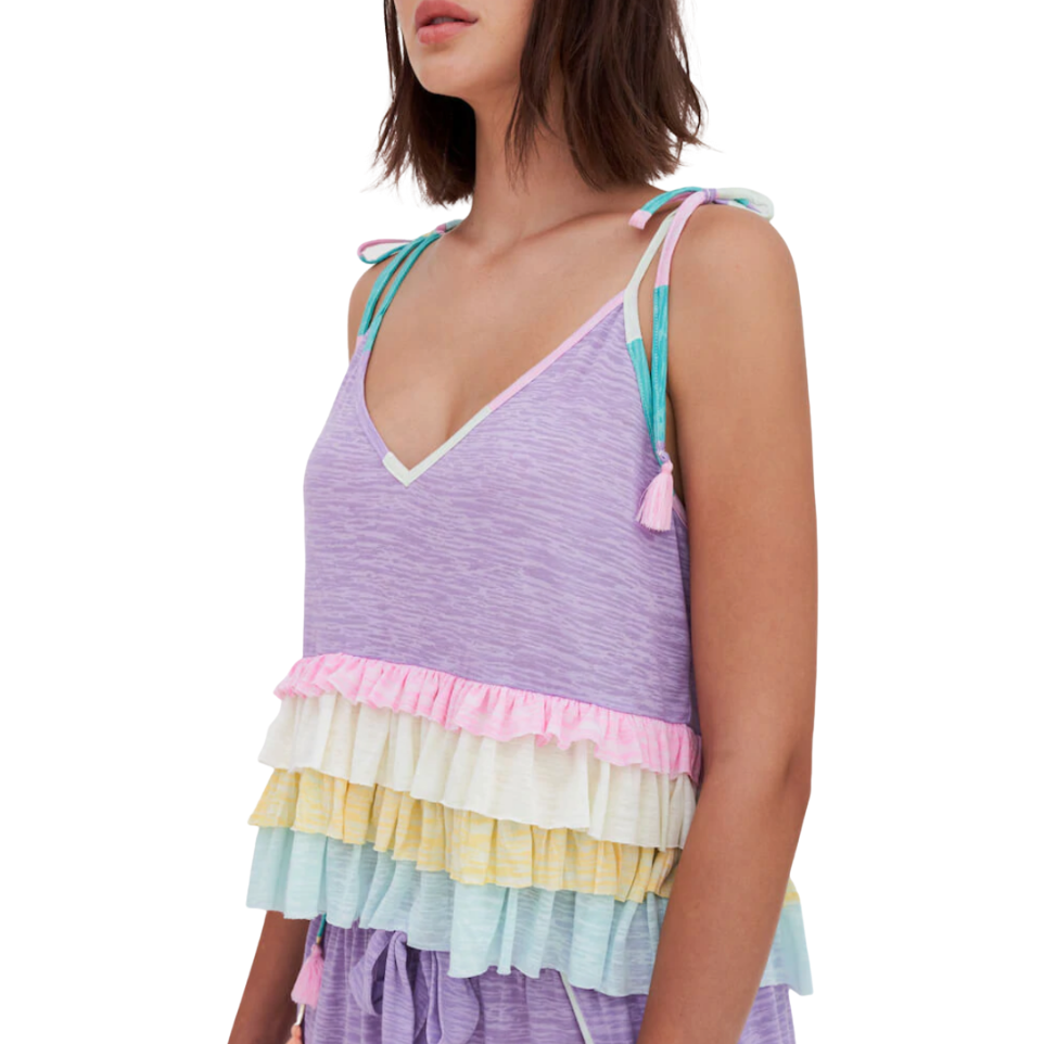 pitusa x Stephanie Gottlieb Pastel Ruffle Lavender Set