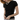 A woman wearing a black short-sleeve t-shirt with delicate pointelle detailing and a necklace.