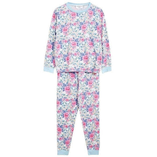 Load image into Gallery viewer, Stripe &amp;amp; Stare x LoveShackFancy Primrose Pinkberry Toddler Pajama Set
