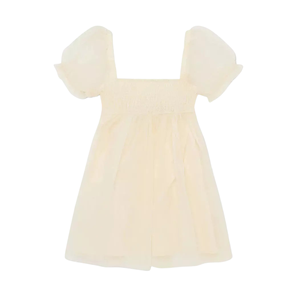 Load image into Gallery viewer, WEWOREWHAT Puff Sleeve Organza Straw Mini Dress
