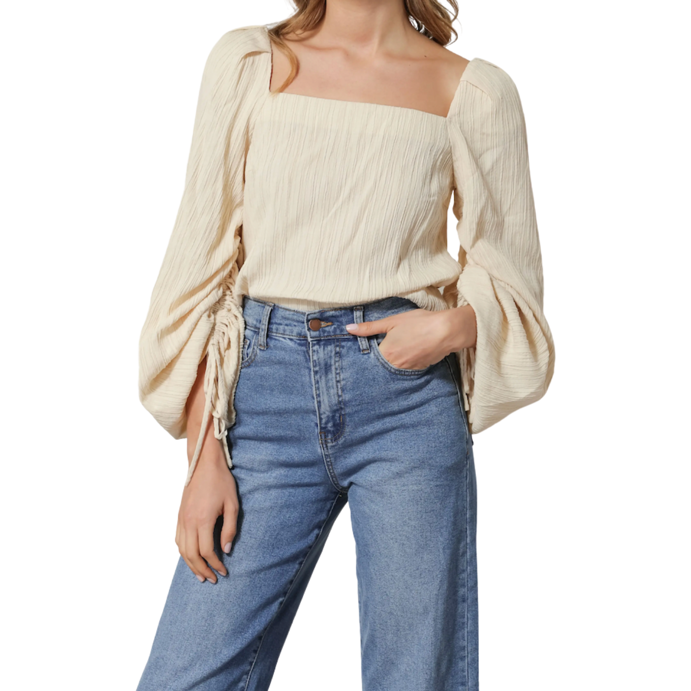 Line & Dot Ella Eggshell Top