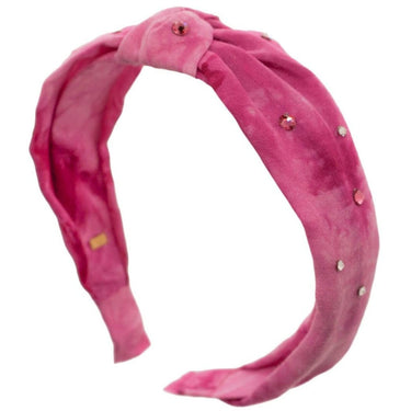 Bari Lynn Tie Dye Crystal Knot Pink Headband