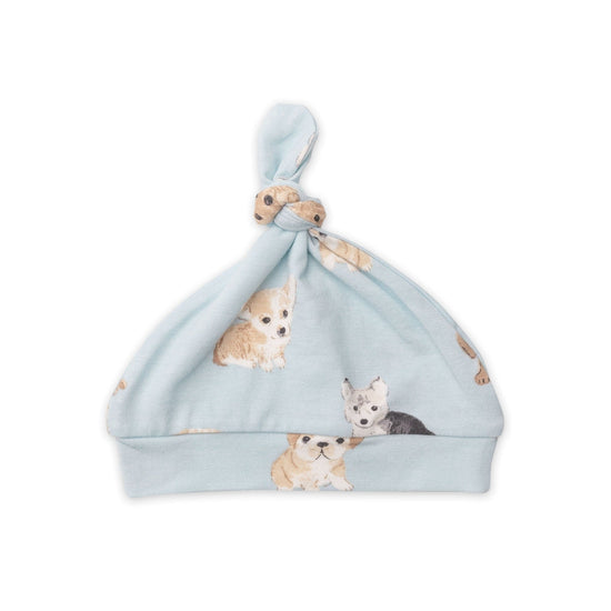 Angel Dear Puppies Blue Knotted Hat