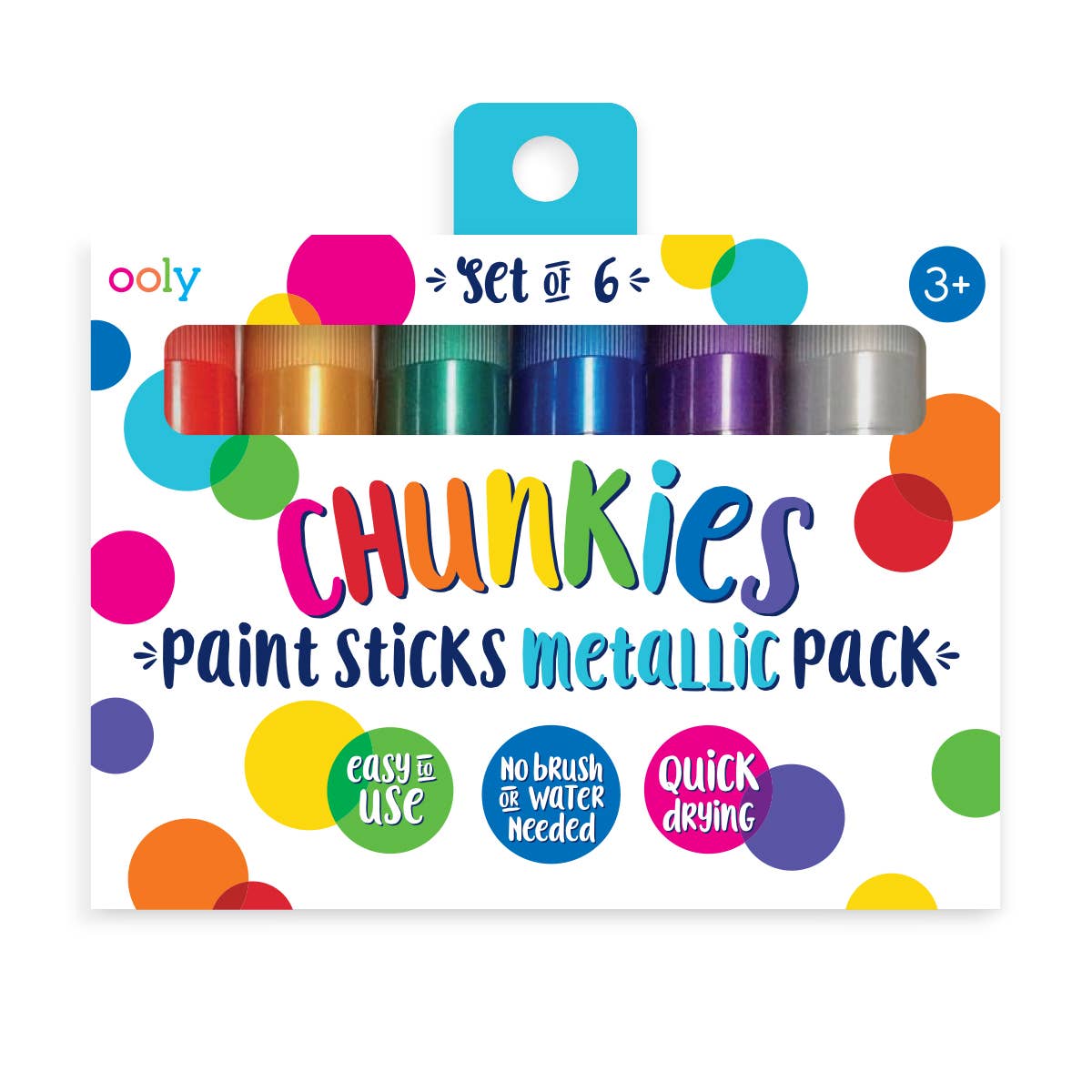 ooly Chunkies Paint Metallic Sticks - Set of 6