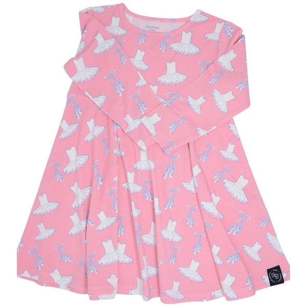 Sweet Bamboo Swirly Girl Pink Ballerina Dress