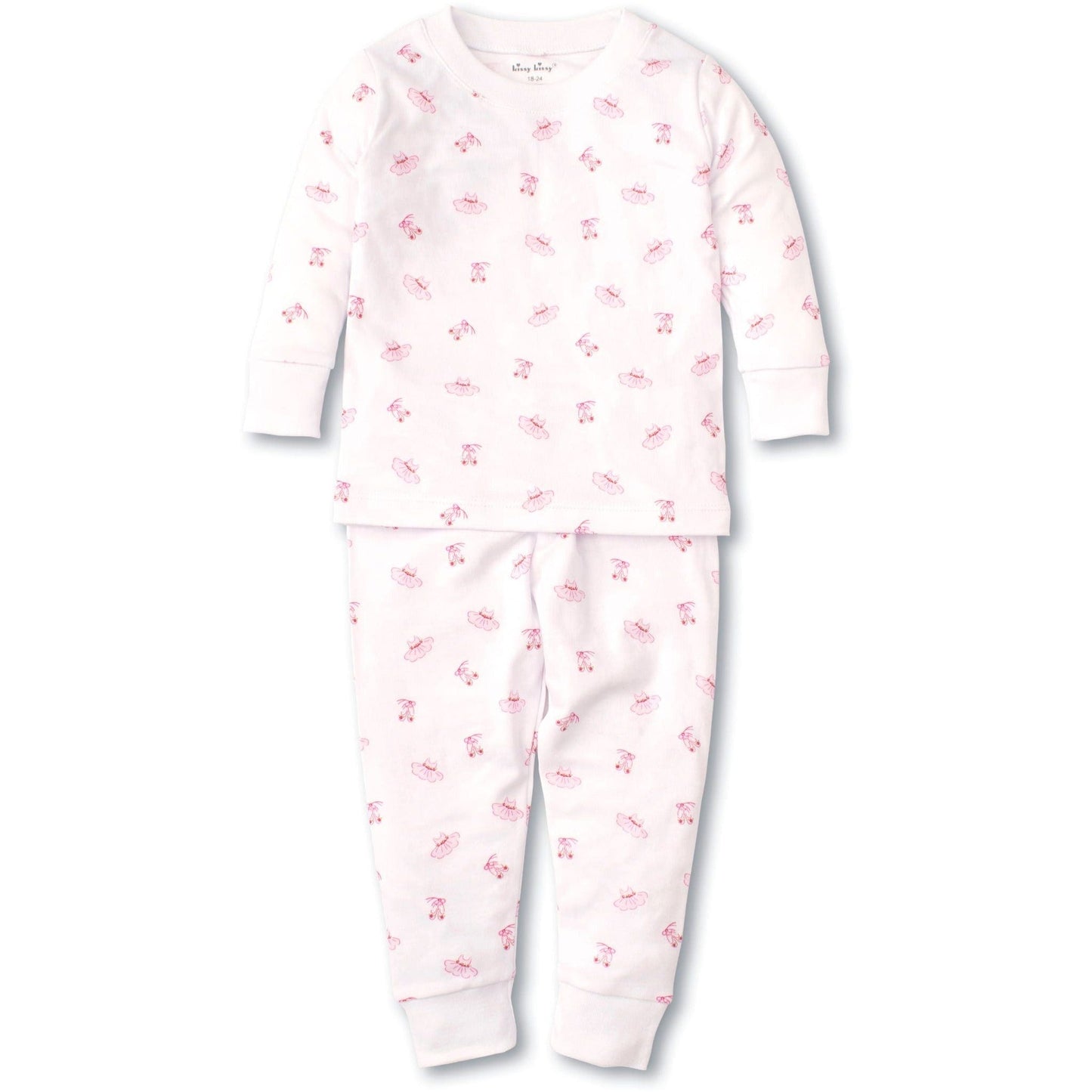 Load image into Gallery viewer, kissy kissy Pink Ballet Slippers Toddler Pajama Set
