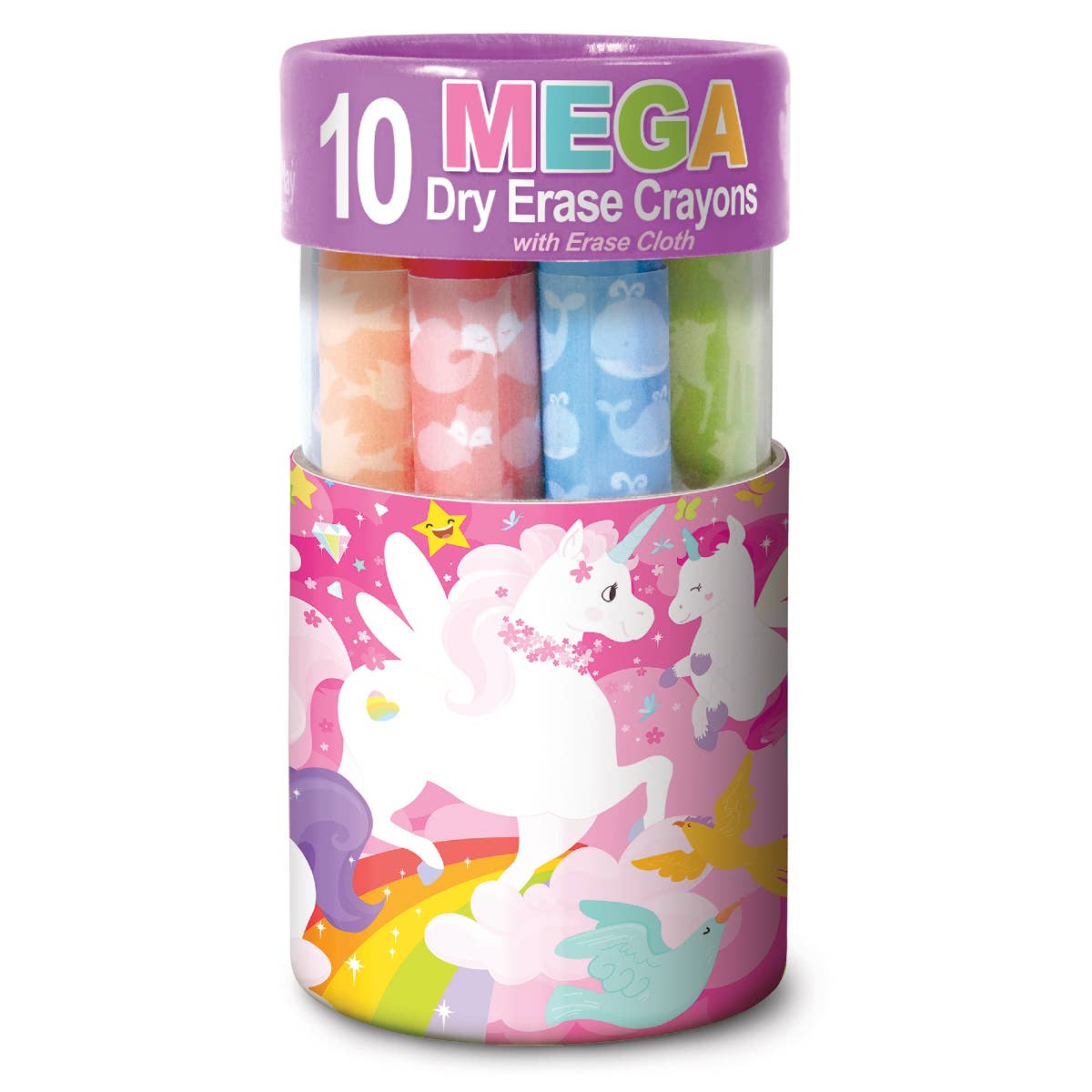The Piggy Story Unicorn Land Dry Erase Mega Crayons