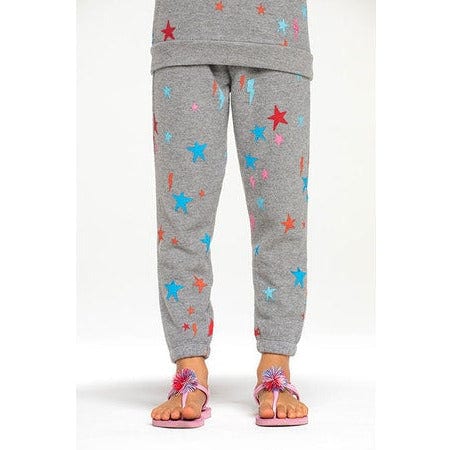 Load image into Gallery viewer, Chaser Kids Bliss Knit Stars Heather Grey Toddler Set
