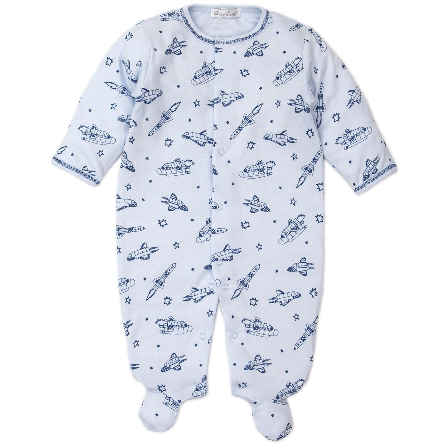 kissy kissy Spaceships Light Blue Footie