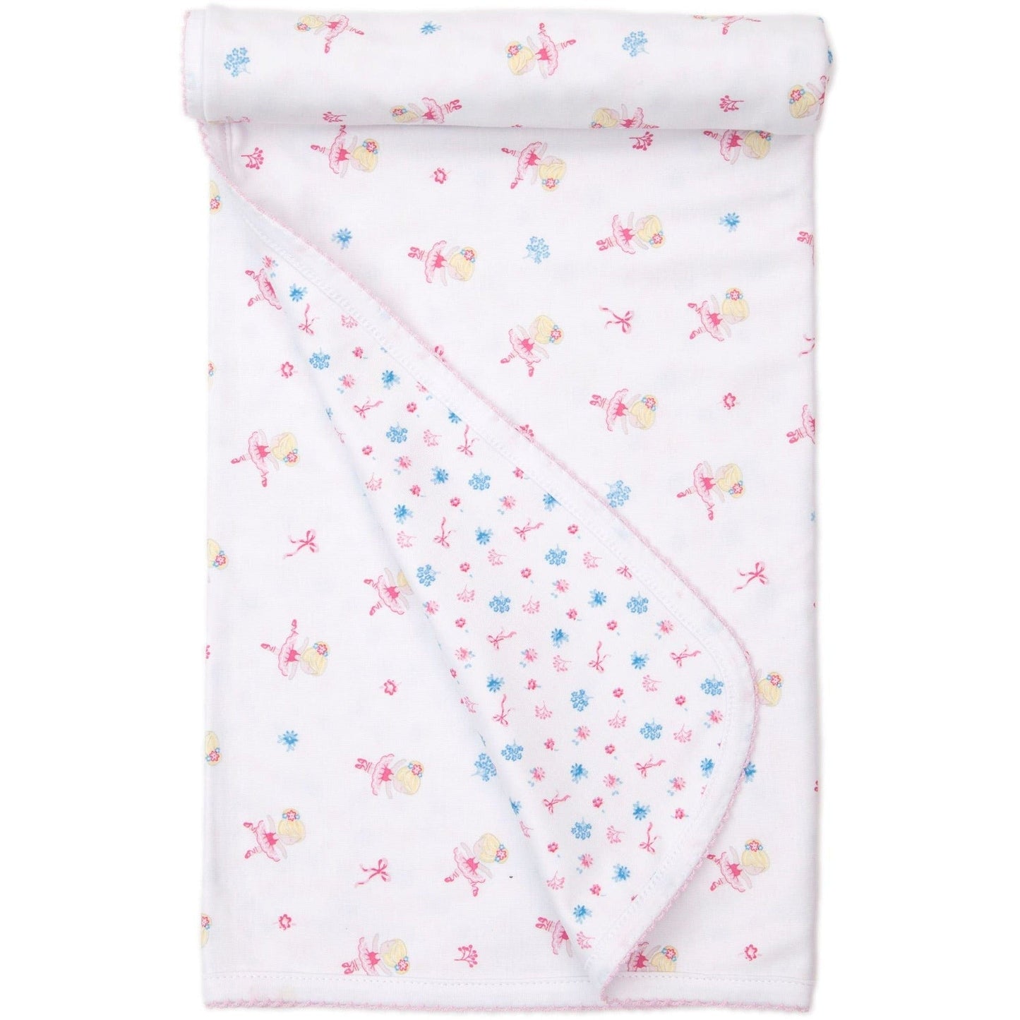 kissy kissy Perfect Pink Ballerina Reversible Swaddle Blanket