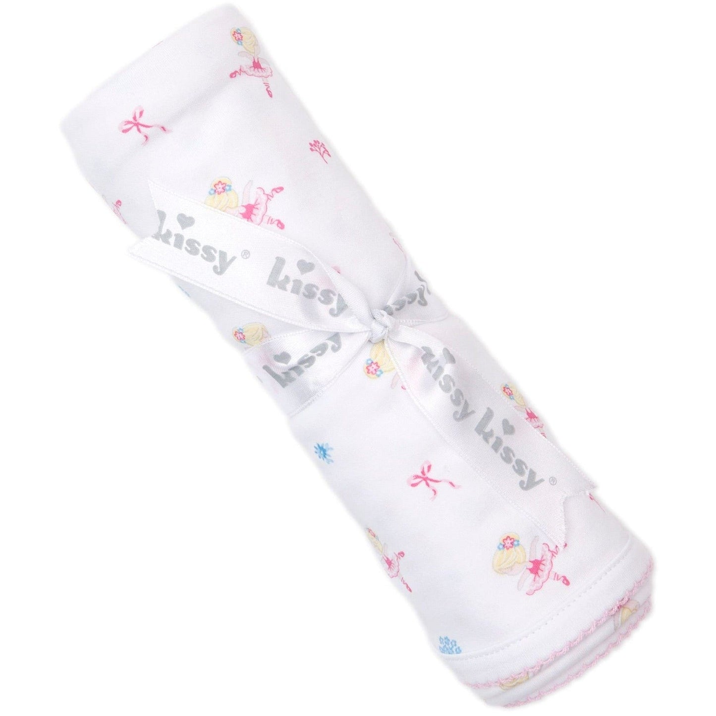 kissy kissy Perfect Pink Ballerina Reversible Swaddle Blanket