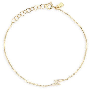 Load image into Gallery viewer, EF Collection Diamond Bolt Yellow Gold Bracelet
