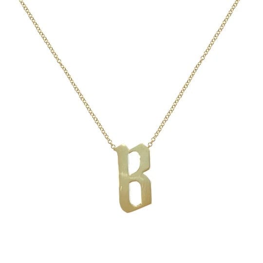 Load image into Gallery viewer, ALEV Jewelry Gold Gothic Initial Necklace
