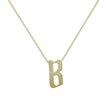 ALEV Jewelry Gold Gothic Initial Necklace