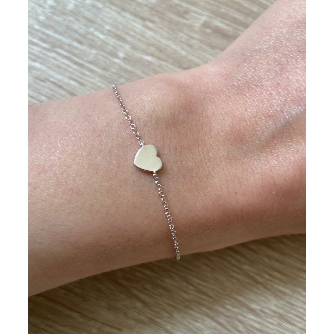 Load image into Gallery viewer, EF Collection White Gold Heart Bracelet
