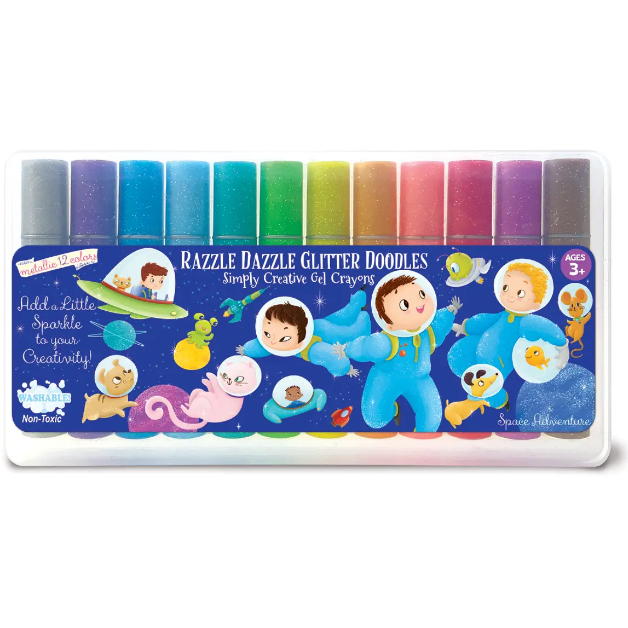 Load image into Gallery viewer, The Piggy Story Space Adventure Doodle Gel Crayons

