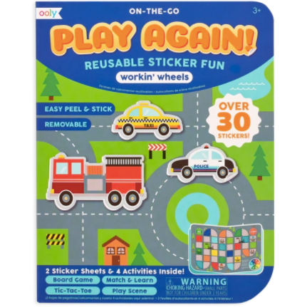 ooly Play Again! Mini On-The-Go Activity Kit - Working Wheels