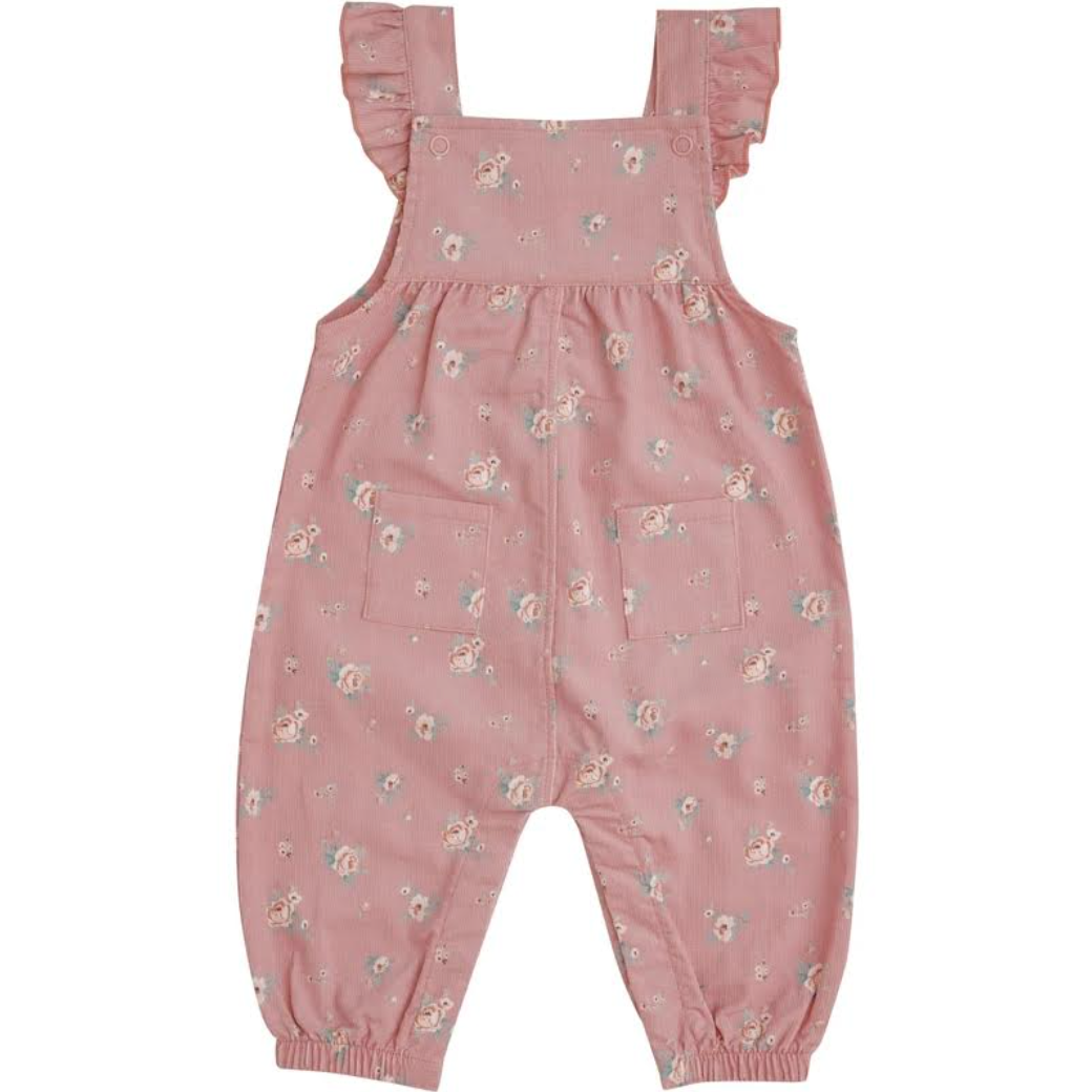 Angel Dear Ruffle Corduroy Pink Overalls