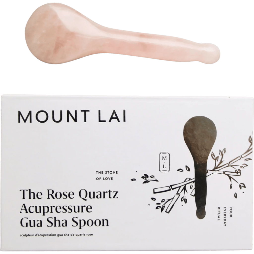 Mount Lai The Rose Quartz Acupressure Gua Sha Spoon