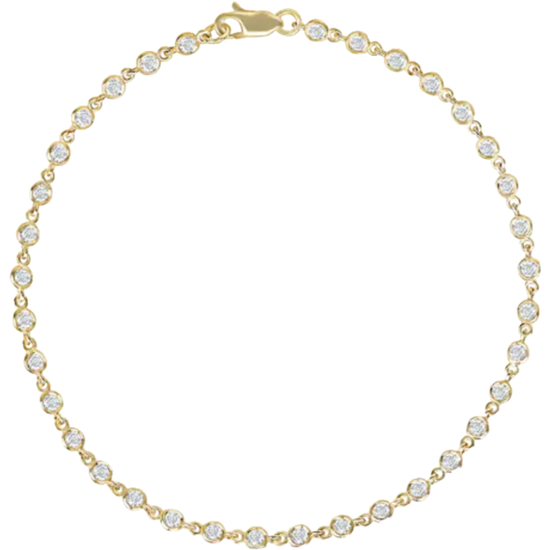 Load image into Gallery viewer, LE Fine Jewelry Chain Mini YG Tennis Bracelet
