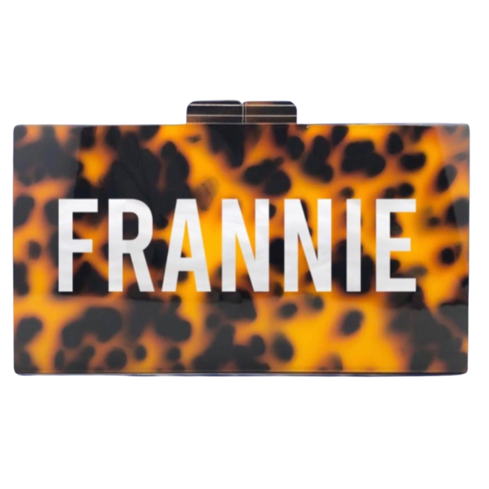 Load image into Gallery viewer, Rae of Light Leopard Custom Acrylic Clutch
