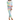 A toddler wearing a multicolored pajama set with a white heart-patterned sweatshirt and matching pants.