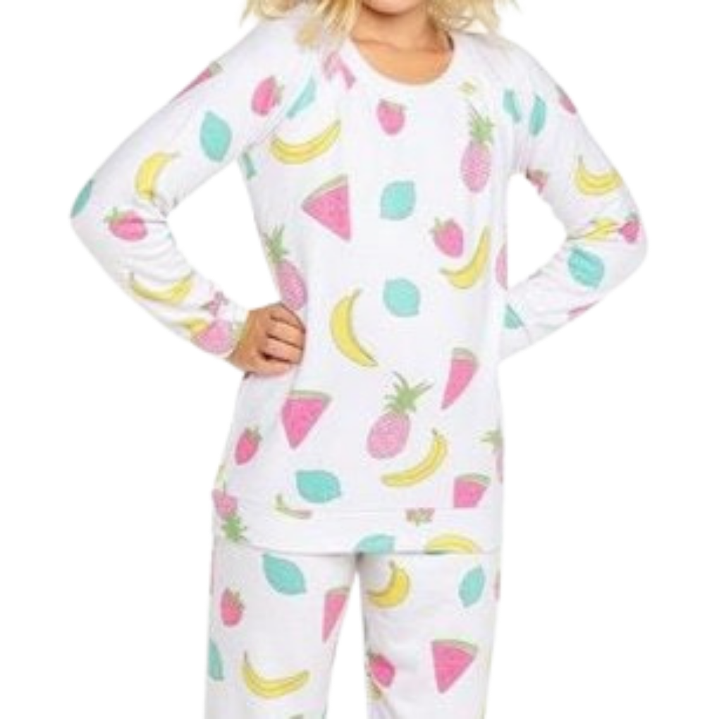 Chaser Kids Bliss Knit Fruit White Toddler Set
