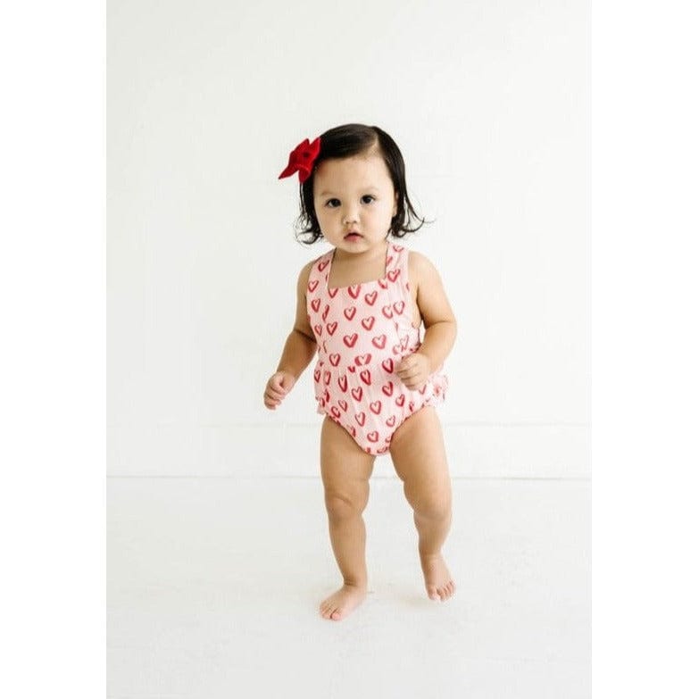 Load image into Gallery viewer, Ollie Jay Isla Happy Hearts Romper
