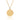 EF Collection Diamond Heart Disc Yellow Gold Necklace