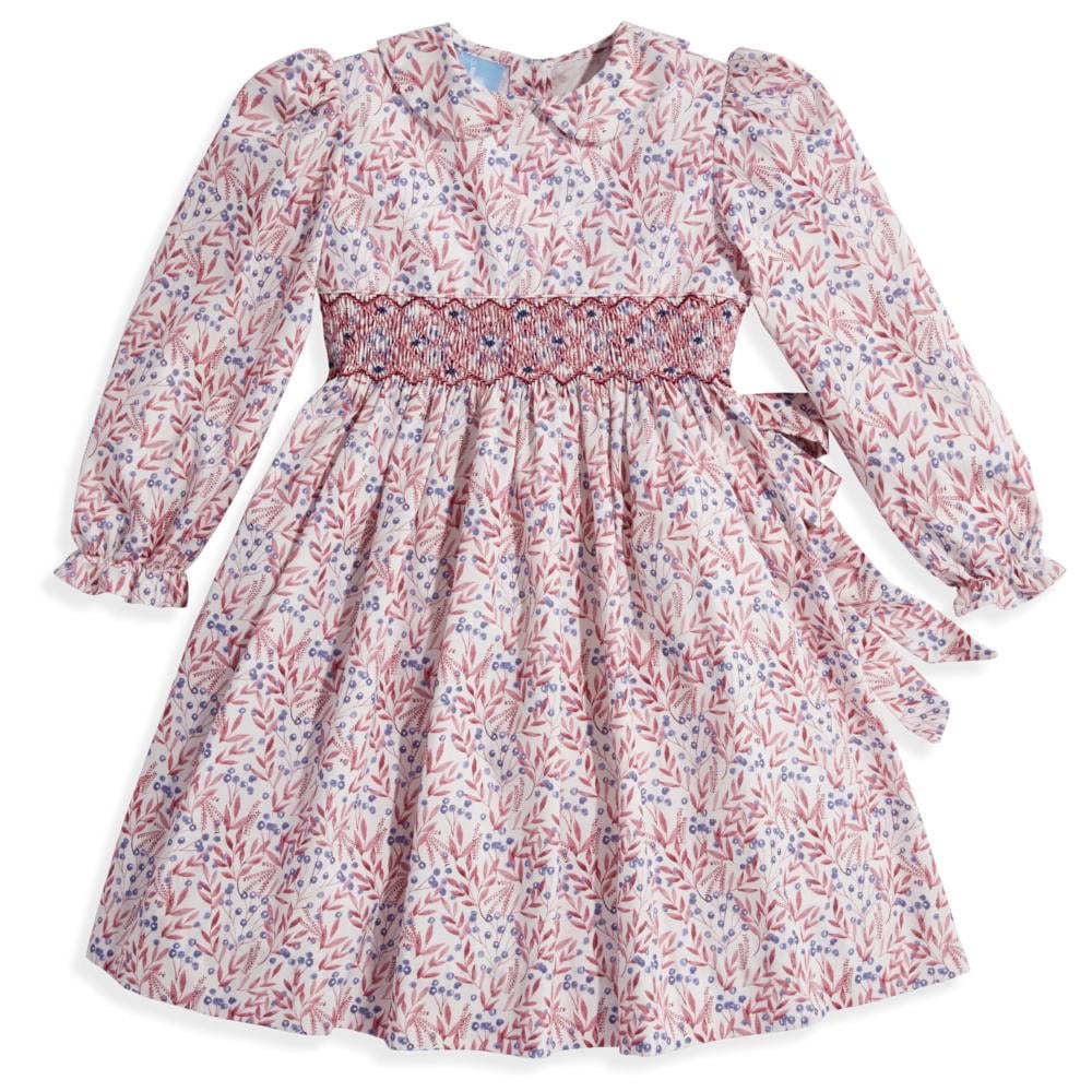 Load image into Gallery viewer, Bella Bliss Smocked Plum Blossom Dress
