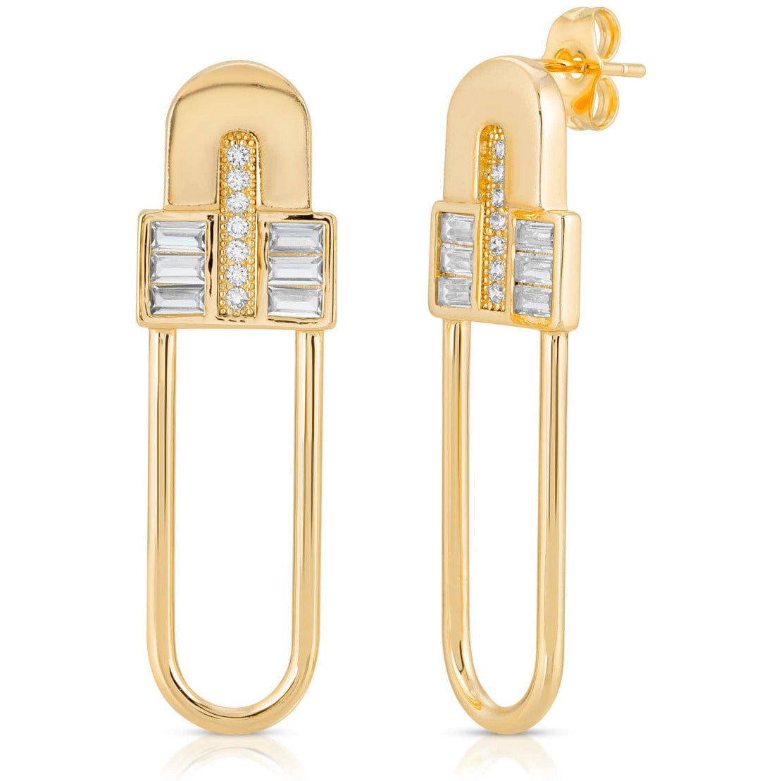 Load image into Gallery viewer, Glamrocks Jewelry Century Safety Pin Earring
