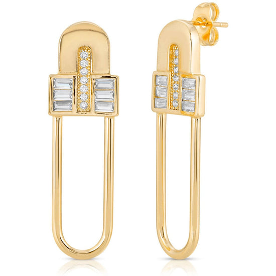 Load image into Gallery viewer, Glamrocks Jewelry Century Safety Pin Earring
