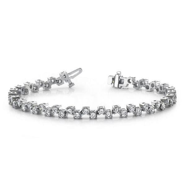 LE Fine Jewelry Offset Diamond Tennis Bracelet