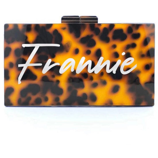 Load image into Gallery viewer, Rae of Light Leopard Custom Acrylic Clutch
