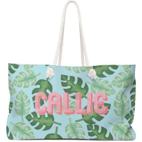 Load image into Gallery viewer, Clairebella Tropical Blue Travel Tote
