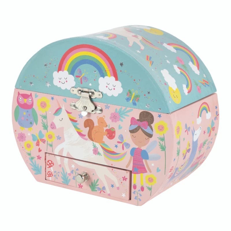 Load image into Gallery viewer, Floss &amp;amp; Rock Rainbow Fairy Oval Jewelry Box

