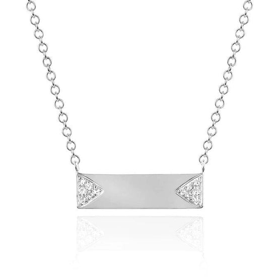 EF Collection Diamond Custom Mini Nameplate Necklace