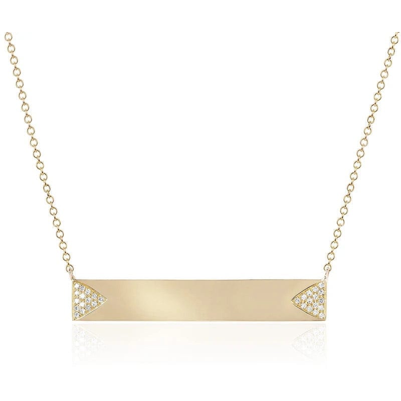 EF Collection Diamond Custom Nameplate Necklace