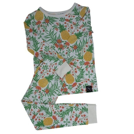 Sweet Bamboo Pineapple Floral LS Toddler PJs