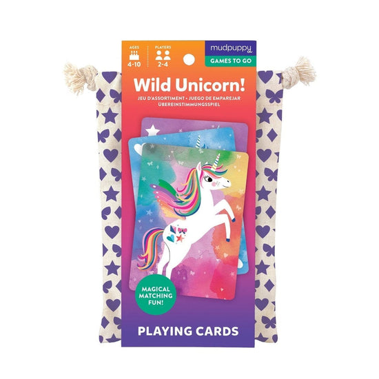 Mudpuppy Wild Unicorn! Playing Cards to Go