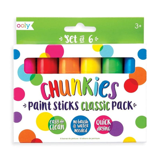 ooly Chunkies Paint Classic Colored Sticks - Set of 6