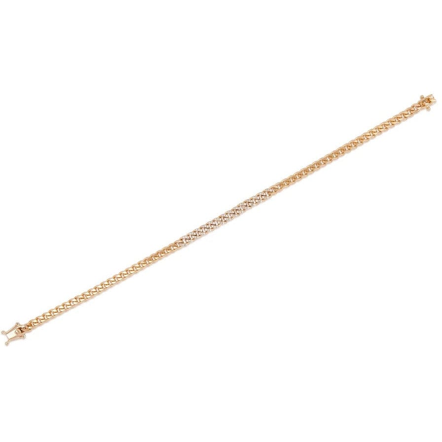 EF Collection Diamond Mini Curb Chain Bracelet