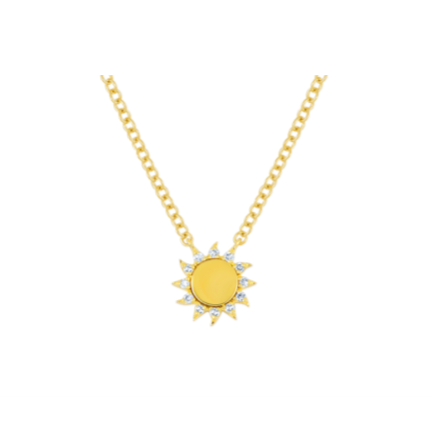 EF Collection Diamond Yellow Gold You Are My Sunshine Necklace