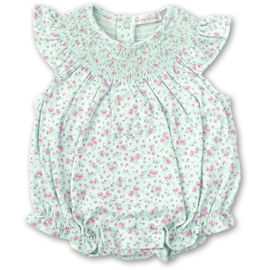 Load image into Gallery viewer, kissy kissy Mint Rose Bubble Onesie
