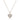 Alef Bet Heart with Sparkly Diamonds RG Necklace