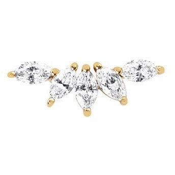 EF Collection Diamond Marquise Yellow Gold Earring (1 unit)