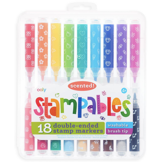 Load image into Gallery viewer, ooly Stampables Scented Double-Ended Stamp Markers (Set of 18)
