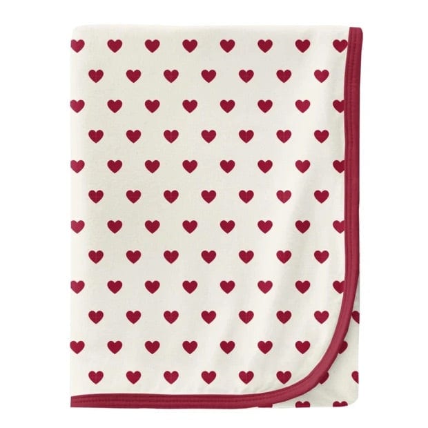 Load image into Gallery viewer, KicKee Pants Natural Hearts Swaddle Blanket
