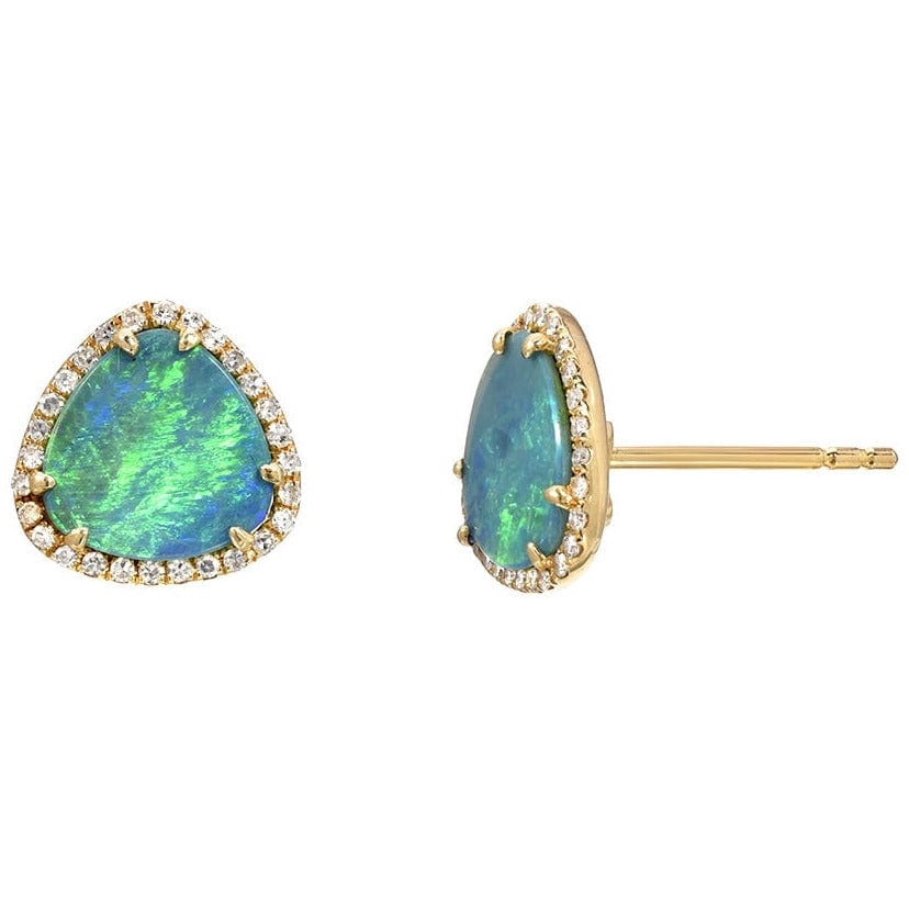 ZOE LEV Diamond Opal Stud Earrings
