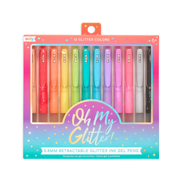ooly Oh My Glitter! Retractable Glitter Gel Pens (Set of 12)